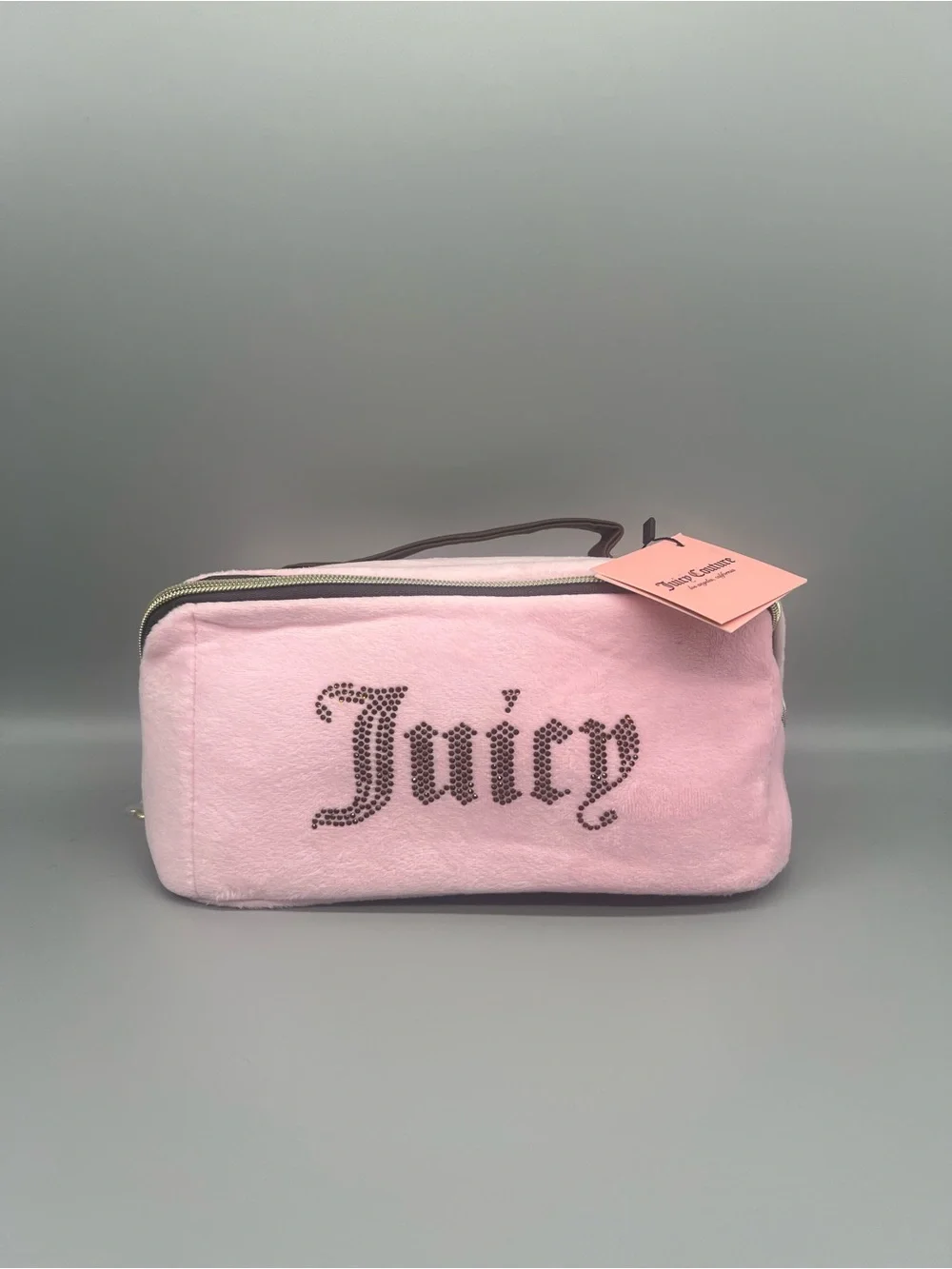 Juicy couture pink velour cosmetics bag